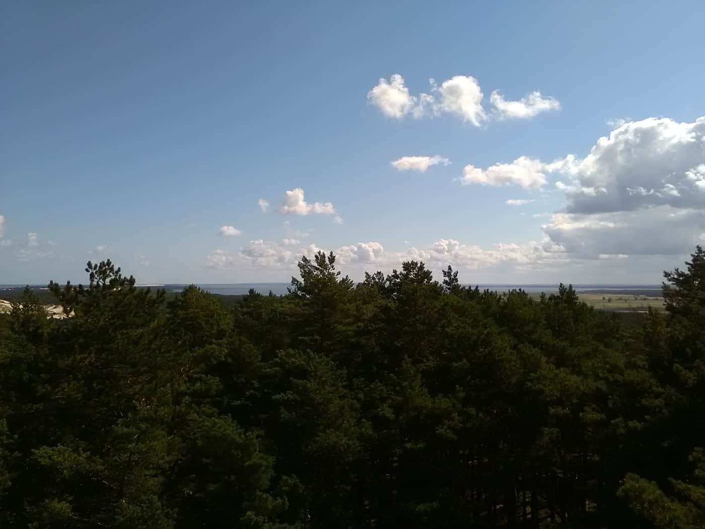 View of Lake Łebsko from the gallery of Czołpino lighthouse